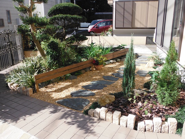 想い入れのある庭木を活かして和洋ミックス庭園