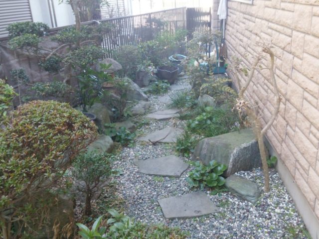 和風庭園の改修工事 施工前の様子